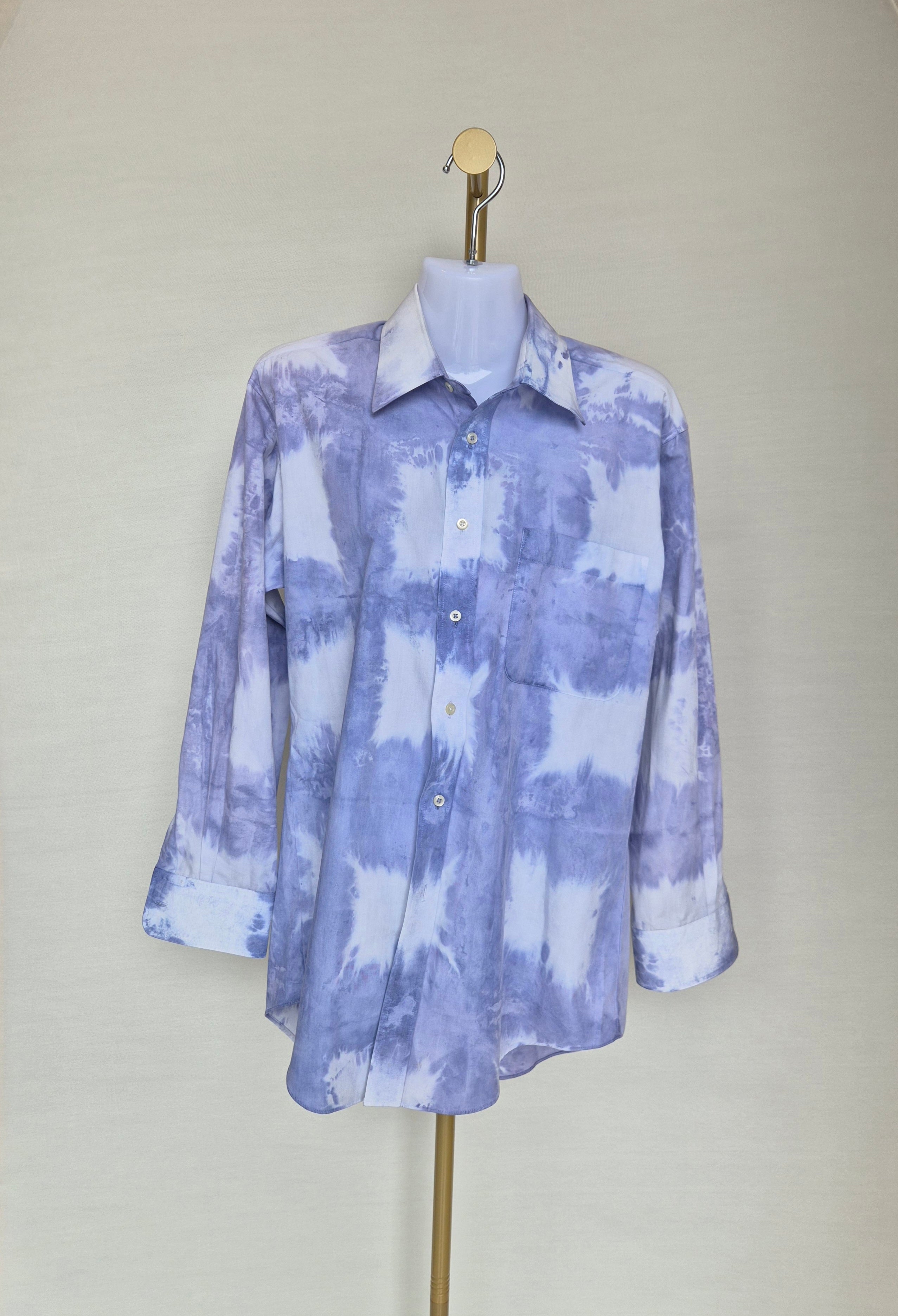 Minespoint Tie-Dye Long Sleeve Shirt – Lavender/White Free Size