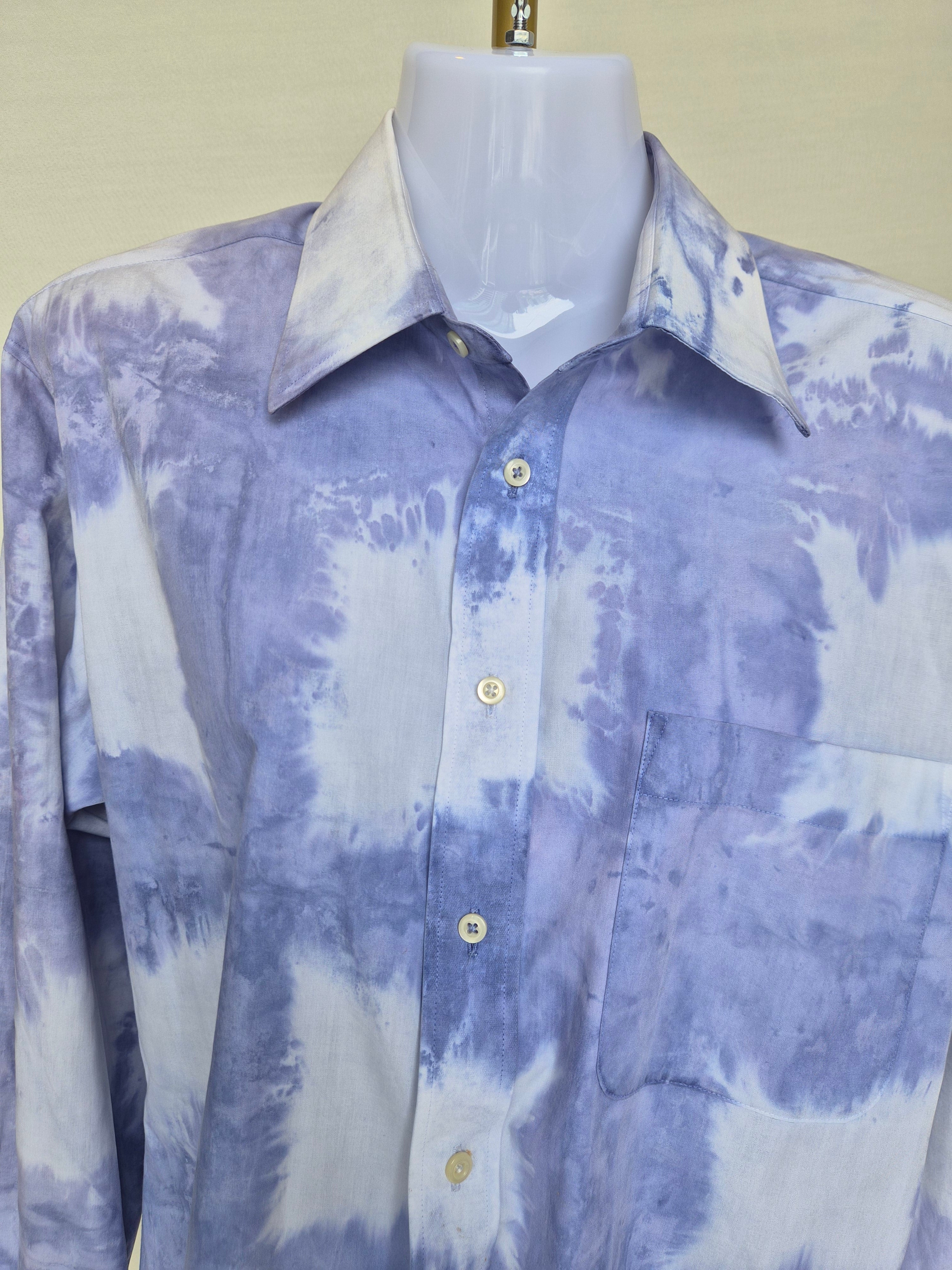 Minespoint Tie-Dye Long Sleeve Shirt – Lavender/White Free Size