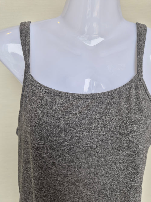 Grey Marled Double Strap Cami Play Suit Free Size