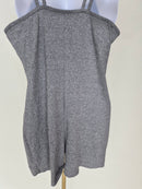 Grey Marled Double Strap Cami Play Suit Free Size
