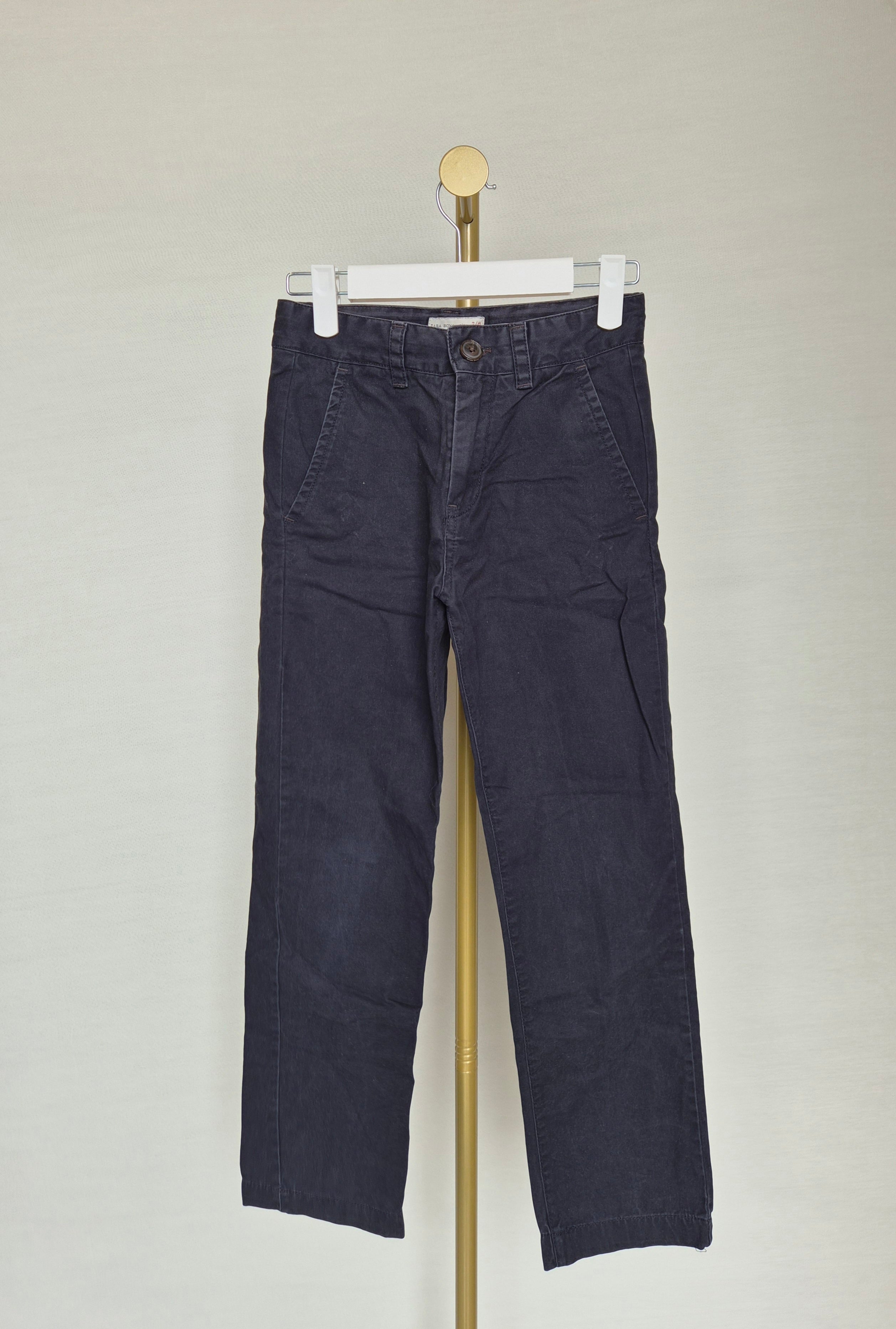 Zara Boys Chino Pants – Navy (Size 7–8 Years / 128 cm)