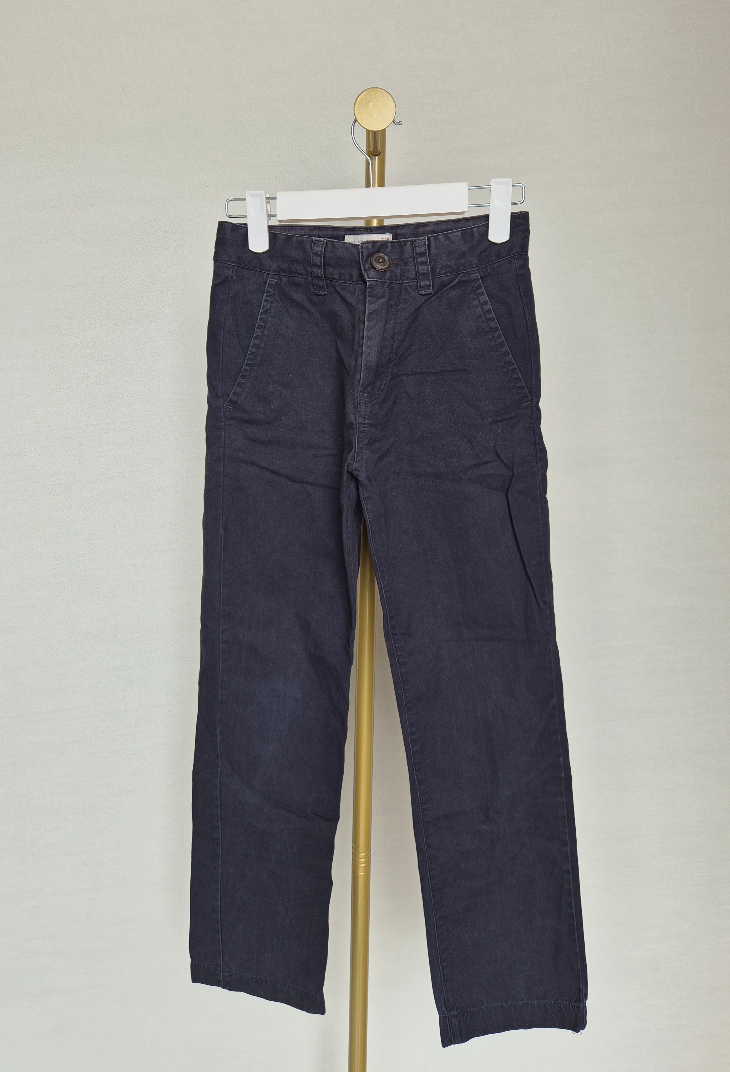 Zara Boys Chino Pants – Navy (Size 7–8 Years / 128 cm)
