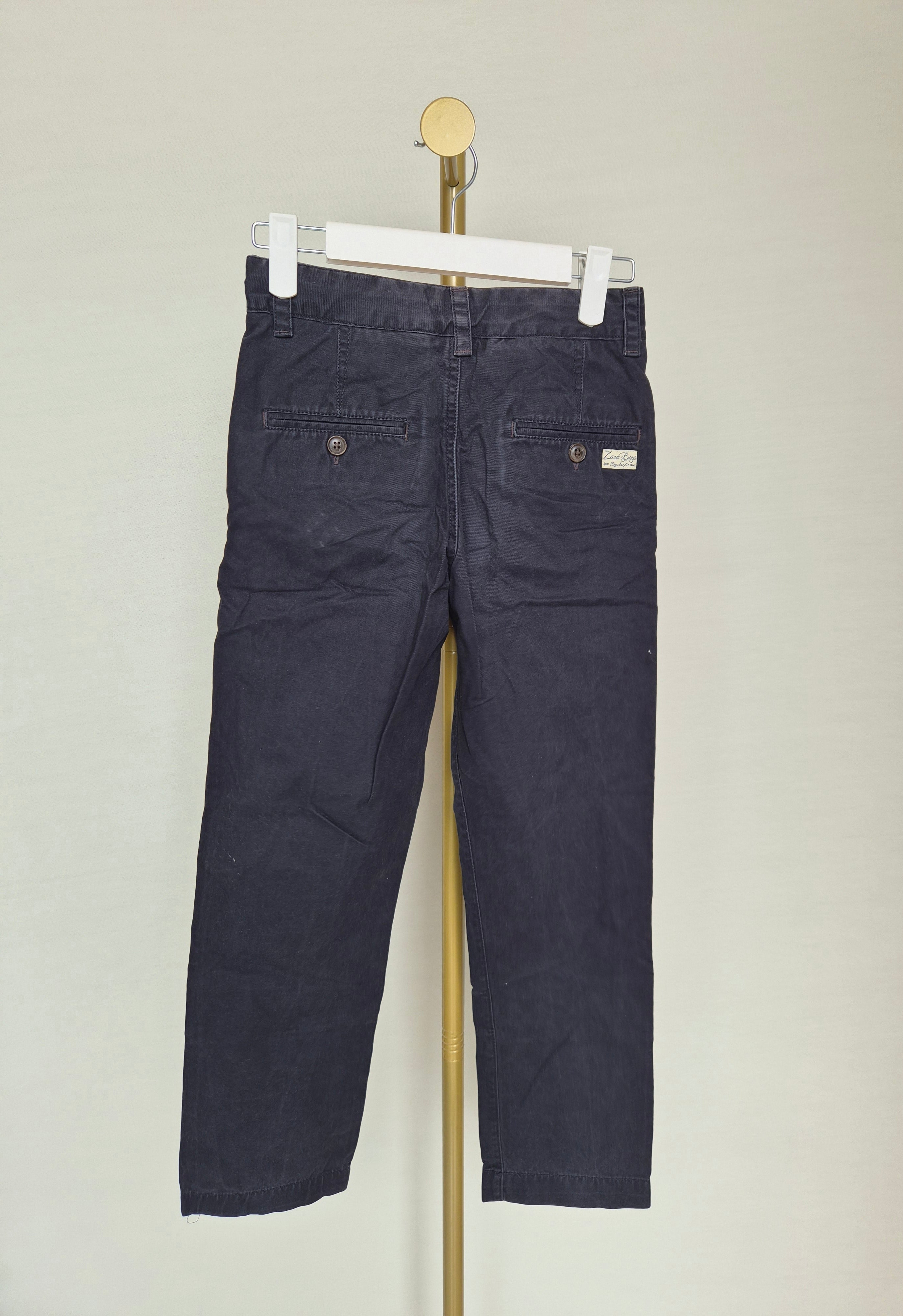 Zara Boys Chino Pants – Navy (Size 7–8 Years / 128 cm)