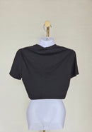 SHEIN "Passenger Princess" Cropped T-Shirt – Black (XL)