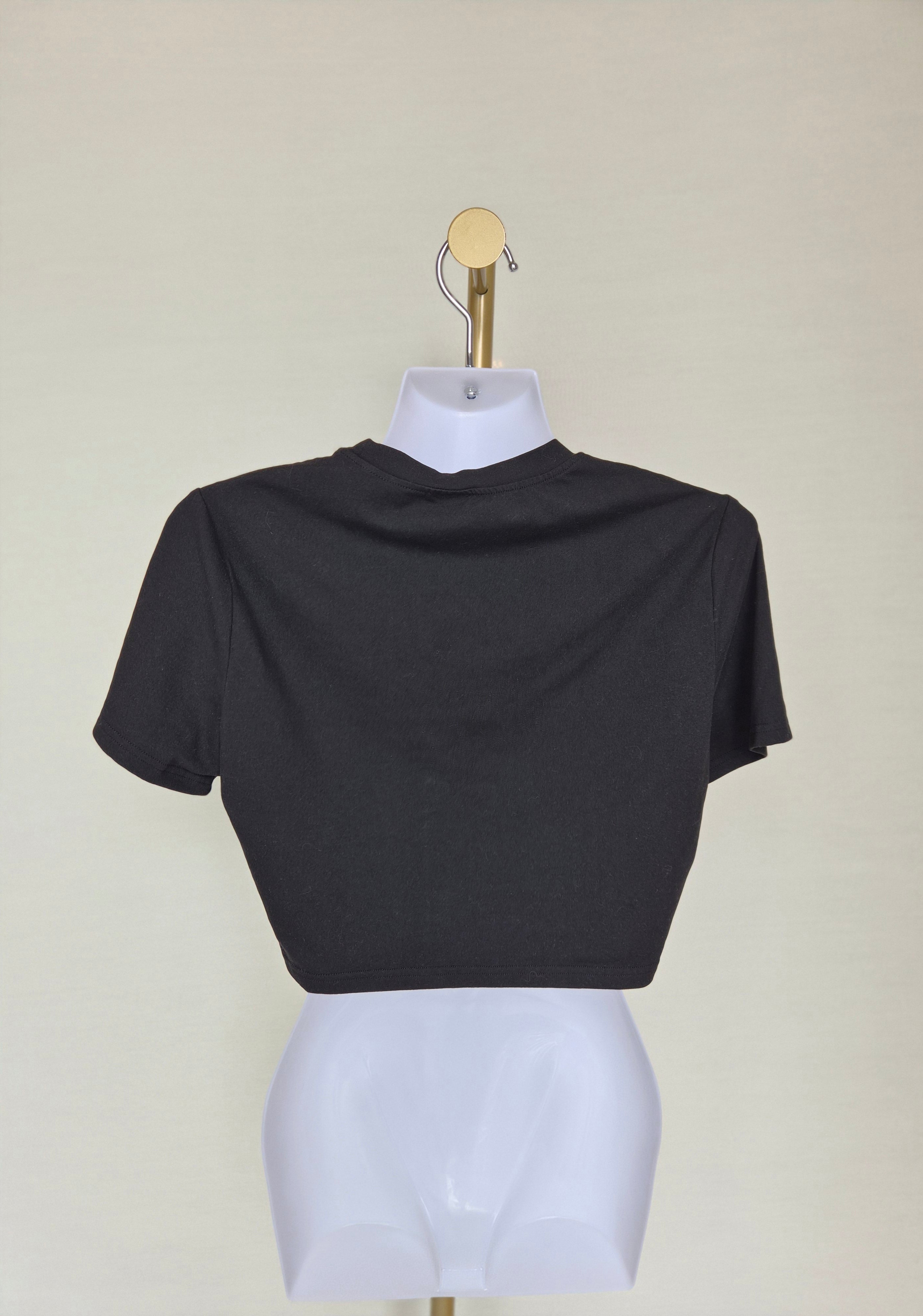 SHEIN "Passenger Princess" Cropped T-Shirt – Black (XL)