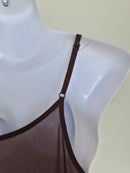 Sheer Mesh Maxi Cover-Up Dress – Chocolate Brown