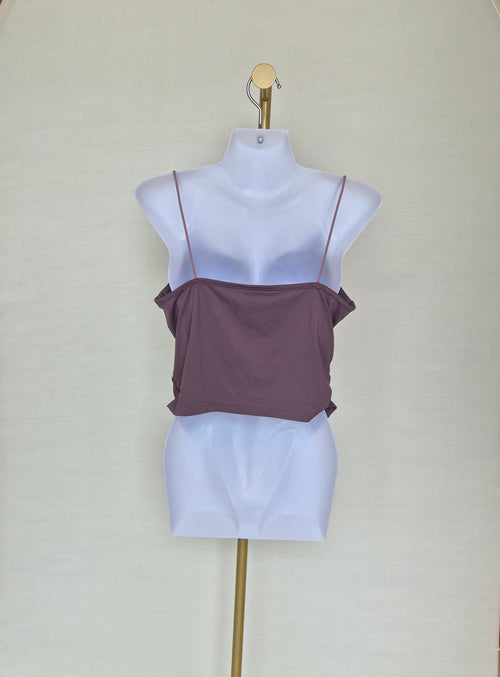 Chocolate Brown Cowl Neck Cami Top