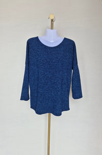 Blue Marled Knit Top Free Size