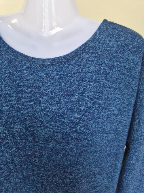 Blue Marled Knit Top Free Size