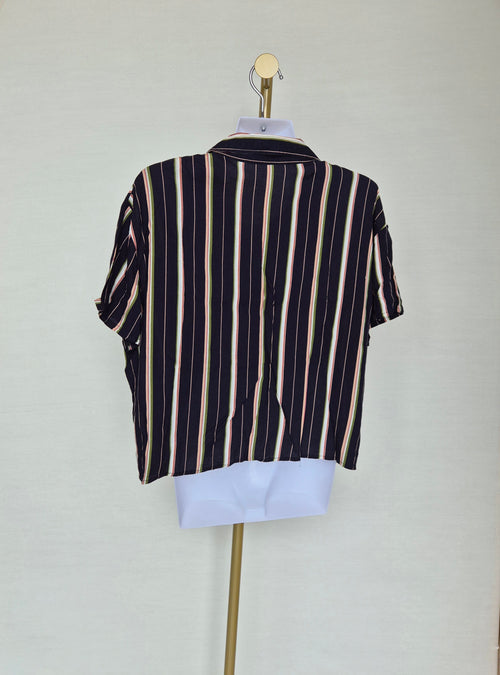 KITSCHEN Striped Short Sleeve Shirt – Size XL