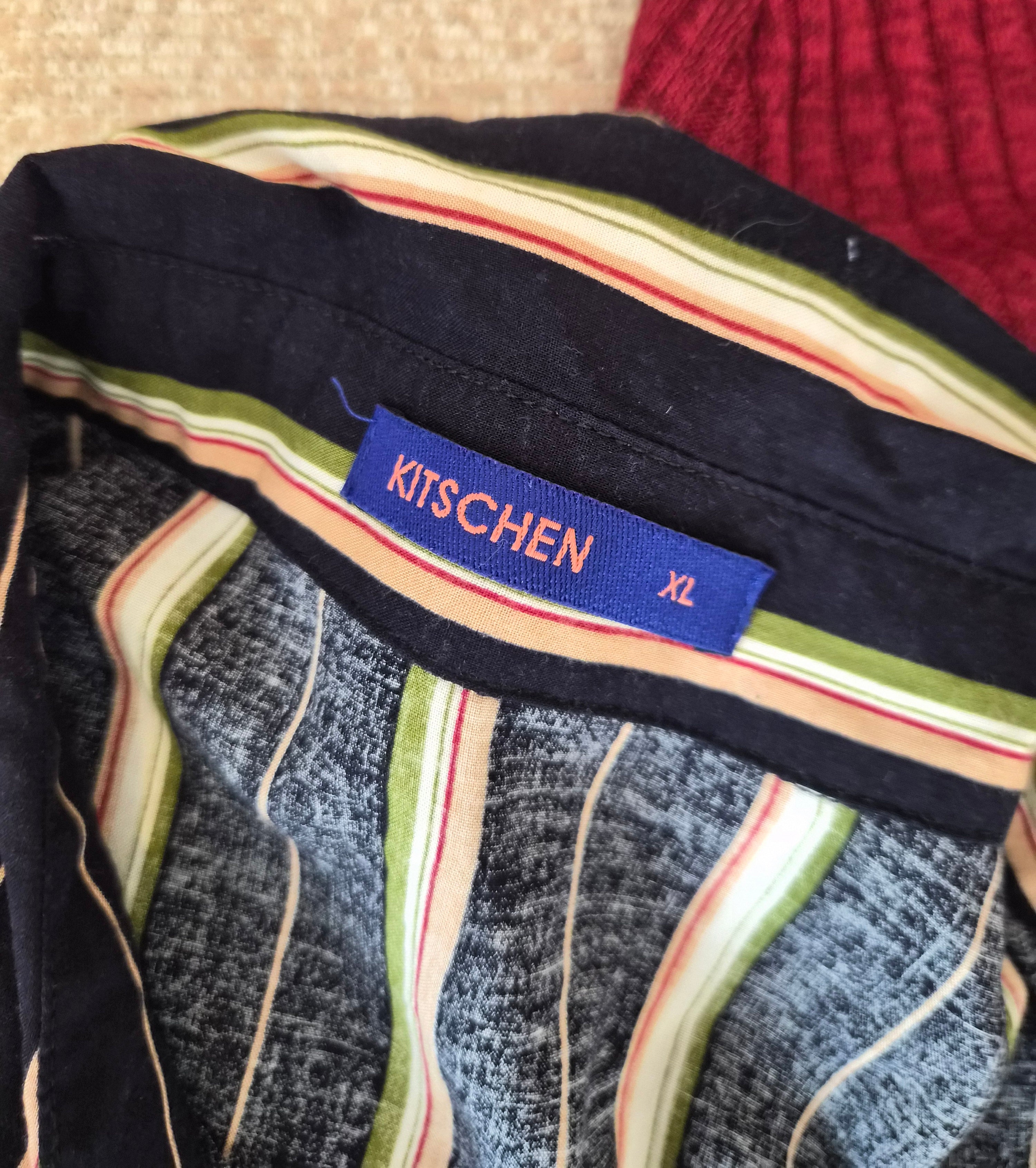 KITSCHEN Striped Short Sleeve Shirt – Size XL