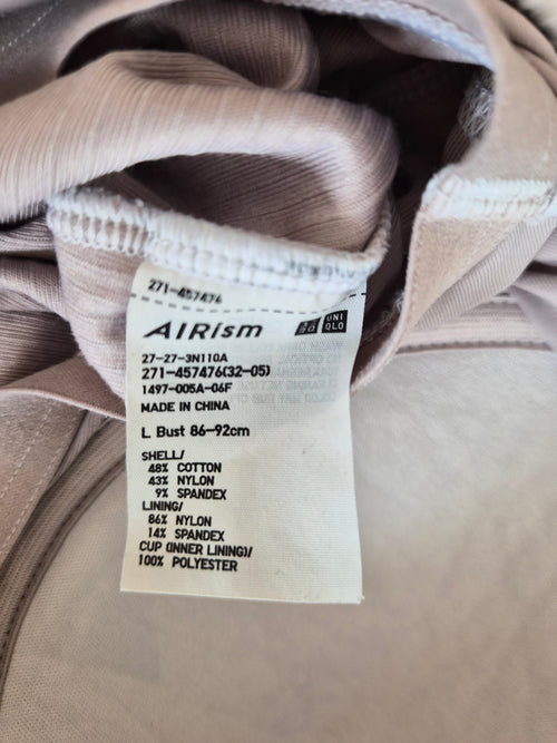 UNIQLO AIRism Ribbed Cropped Cami – Size L