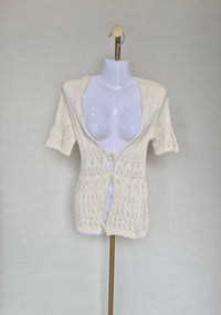 Graceful Days Pointelle Knit Cardigan  Size: M