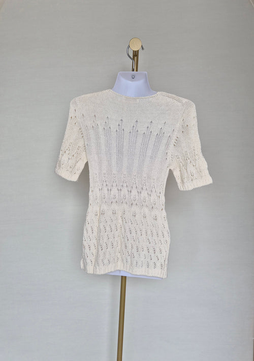 Graceful Days Pointelle Knit Cardigan  Size: M