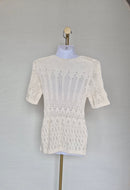 Graceful Days Pointelle Knit Cardigan  Size: M