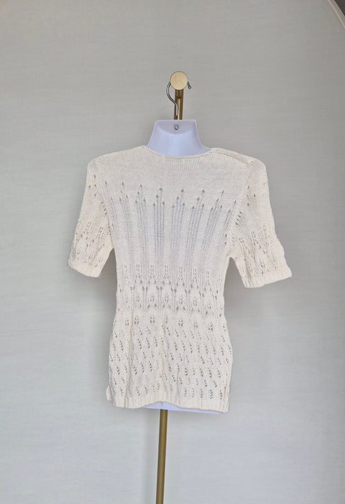 Graceful Days Pointelle Knit Cardigan  Size: M