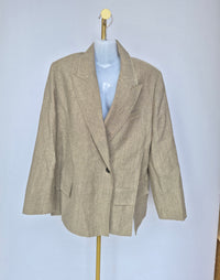 ZARA Wool Collection Beige Tailored Blazer – Size EUR/USA MEX 26