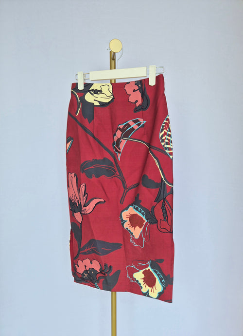 Love, Bonito Studio Floral Pencil Skirt – Size S (UK 8)