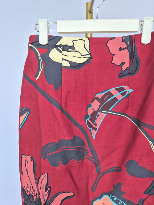 Love, Bonito Studio Floral Pencil Skirt – Size S (UK 8)