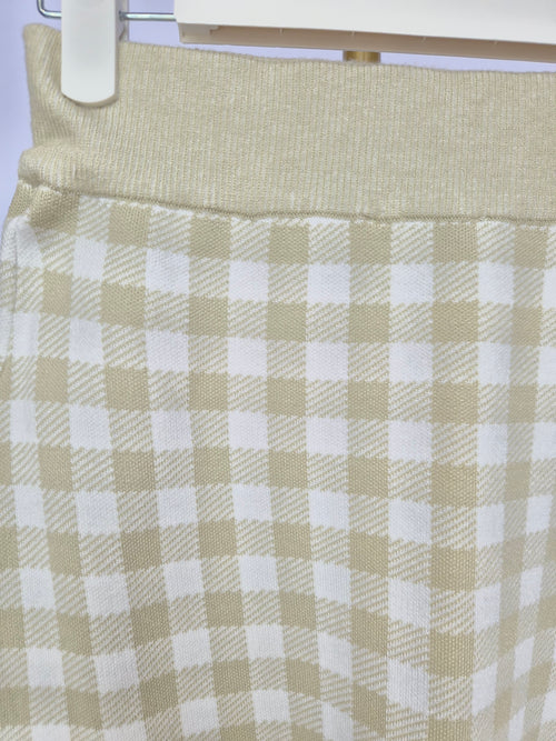 Love, Bonito Gingham Knit Midi Skirt – Size S (UK 8)