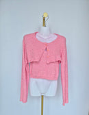Attention (Korea) Pink Cropped Knit