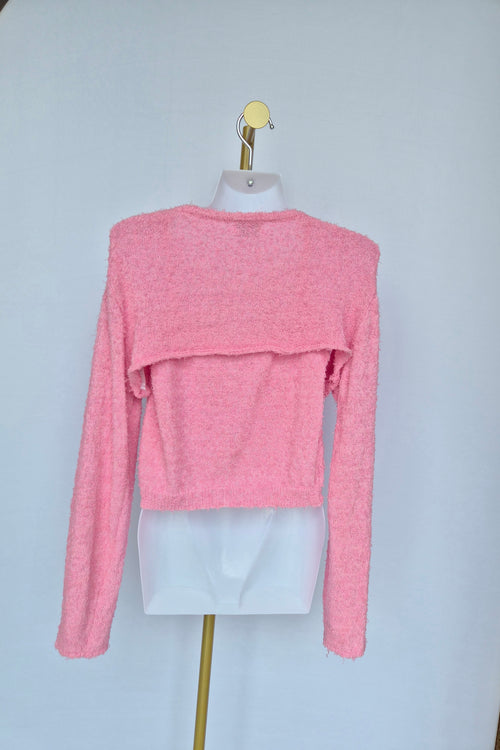 Attention (Korea) Pink Cropped Knit