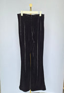 AG Collective Black Velvet Flared Pants – Size M