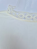 White Lace Trim Blouse