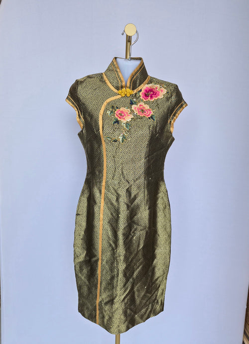 Butterfly Embroidered Cheongsam Dress
