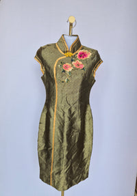Butterfly Embroidered Cheongsam Dress