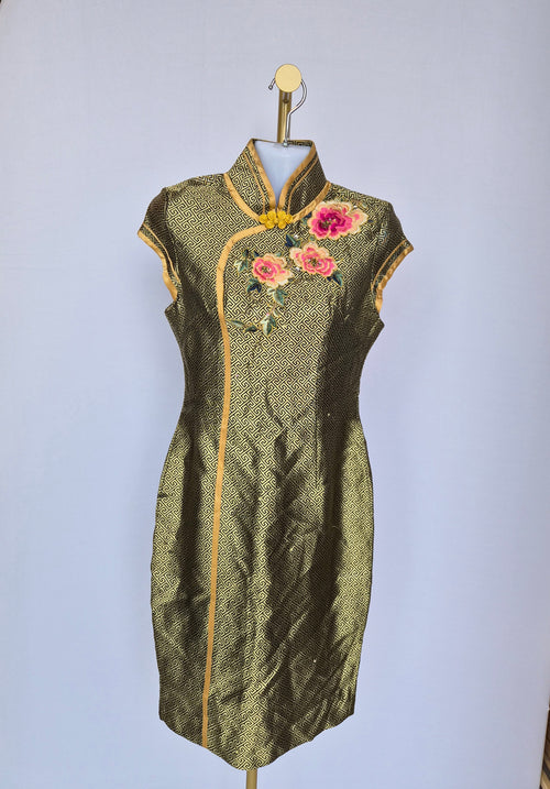 Butterfly Embroidered Cheongsam Dress