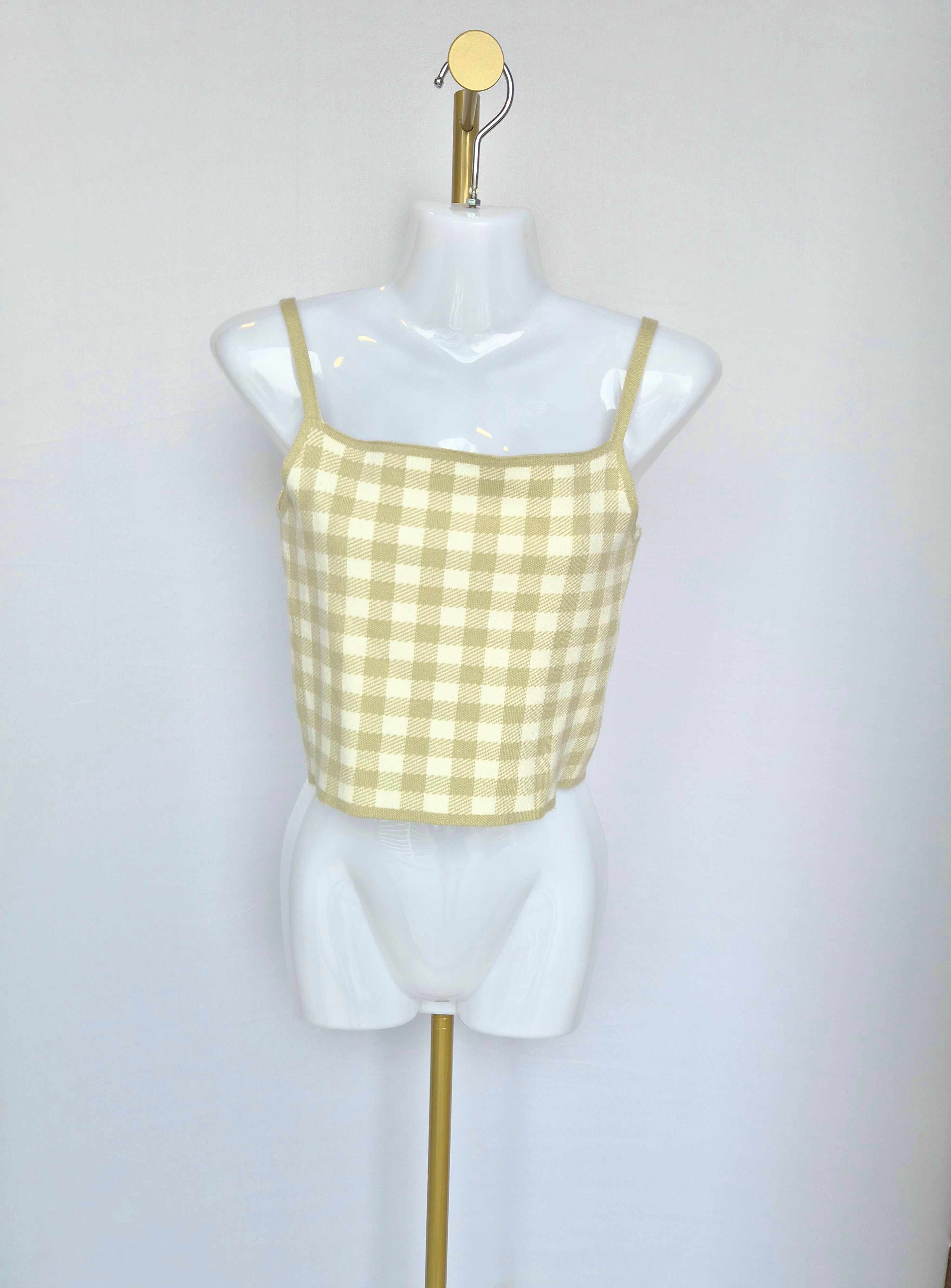Love, Bonito Gingham Knit Cami Top (M / UK10)