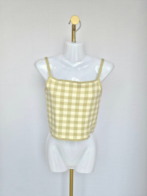 Love, Bonito Gingham Knit Cami Top (M / UK10)