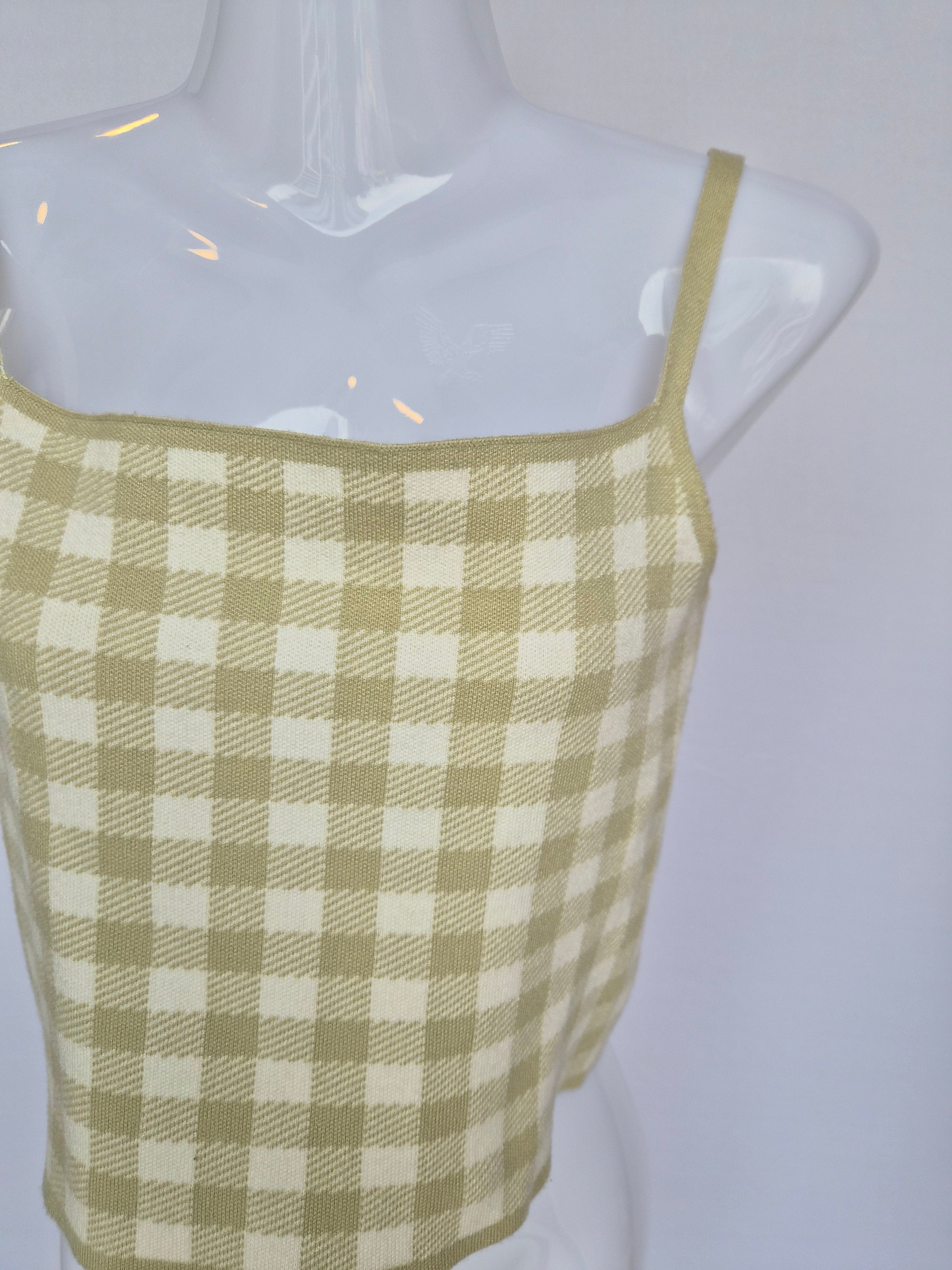 Love, Bonito Gingham Knit Cami Top (M / UK10)