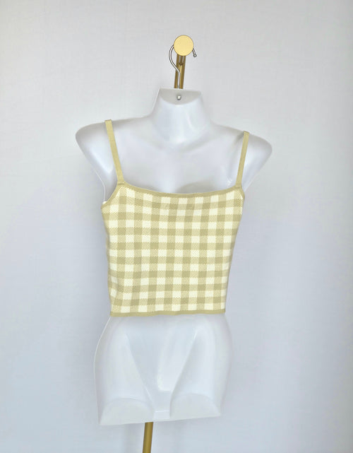 Love, Bonito Gingham Knit Cami Top (M / UK10)