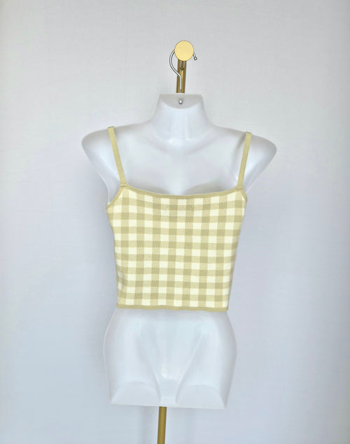 Love, Bonito Gingham Knit Cami Top (M / UK10)
