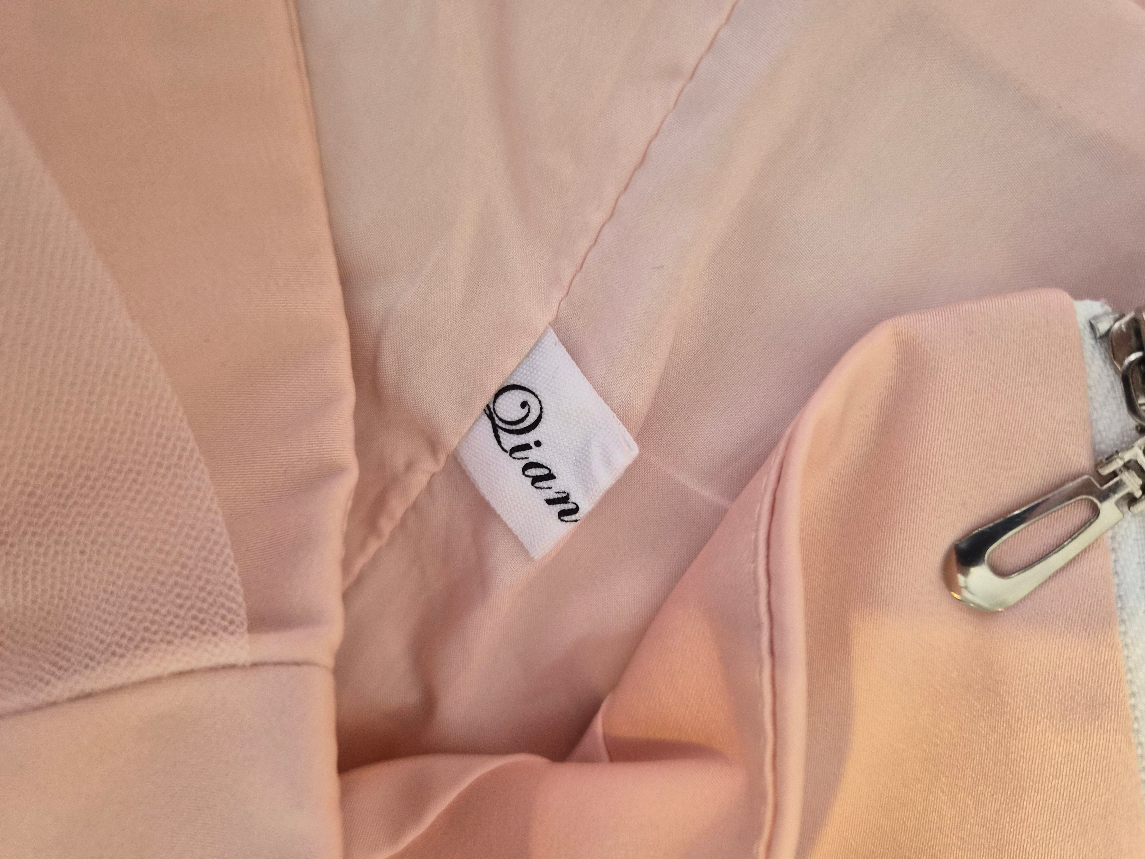 Diani Blush Pink Mesh Bandeau Crop Top
