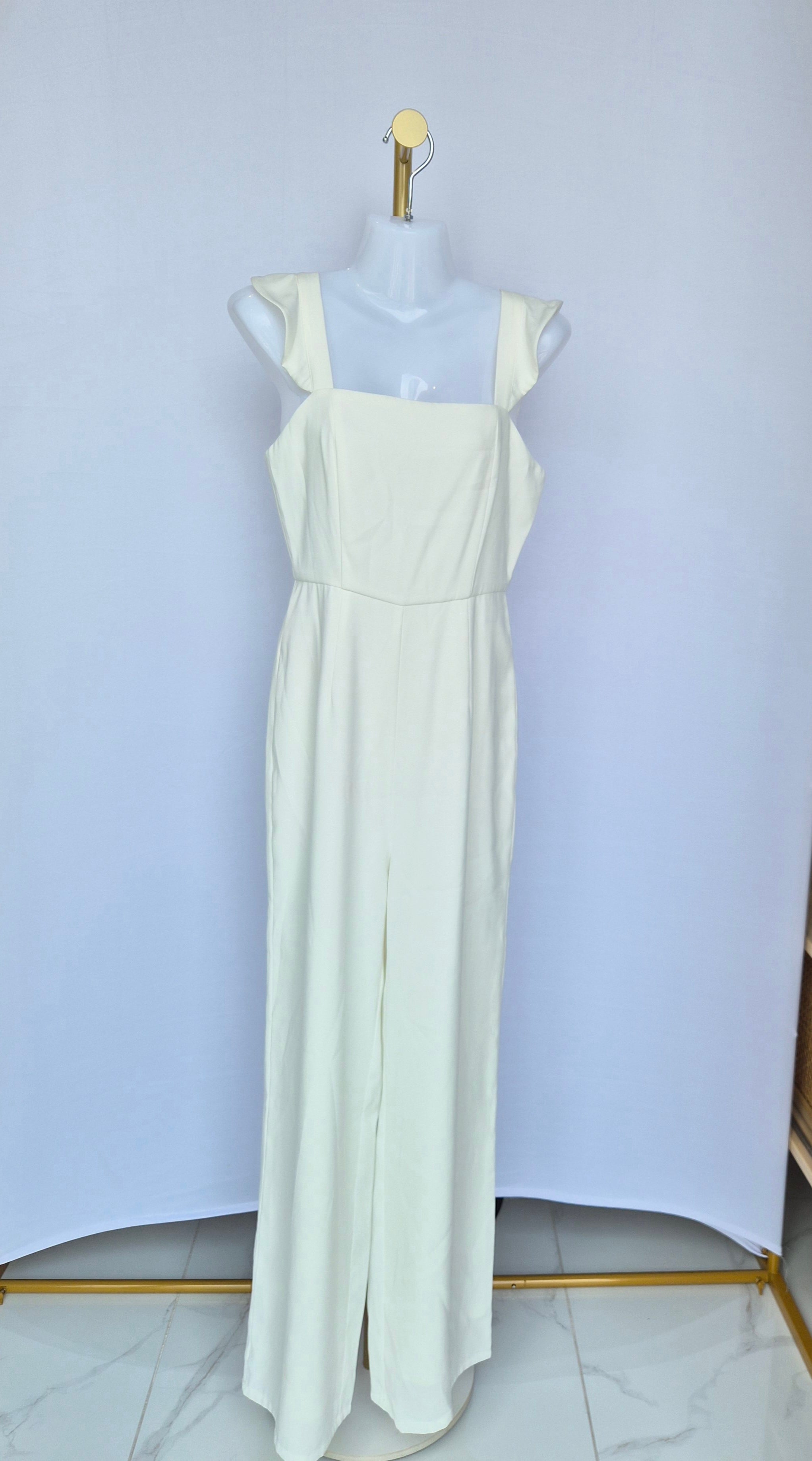 Lylas by Love, Bonito White Wide-Leg Jumpsuit (Size S / UK 8)