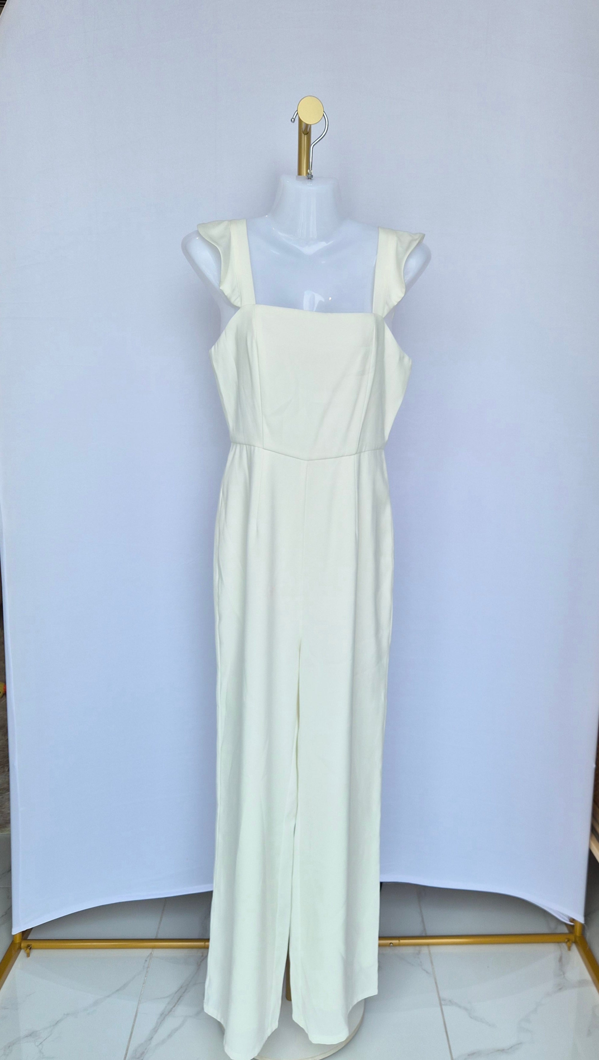 Lylas by Love, Bonito White Wide-Leg Jumpsuit (Size S / UK 8)