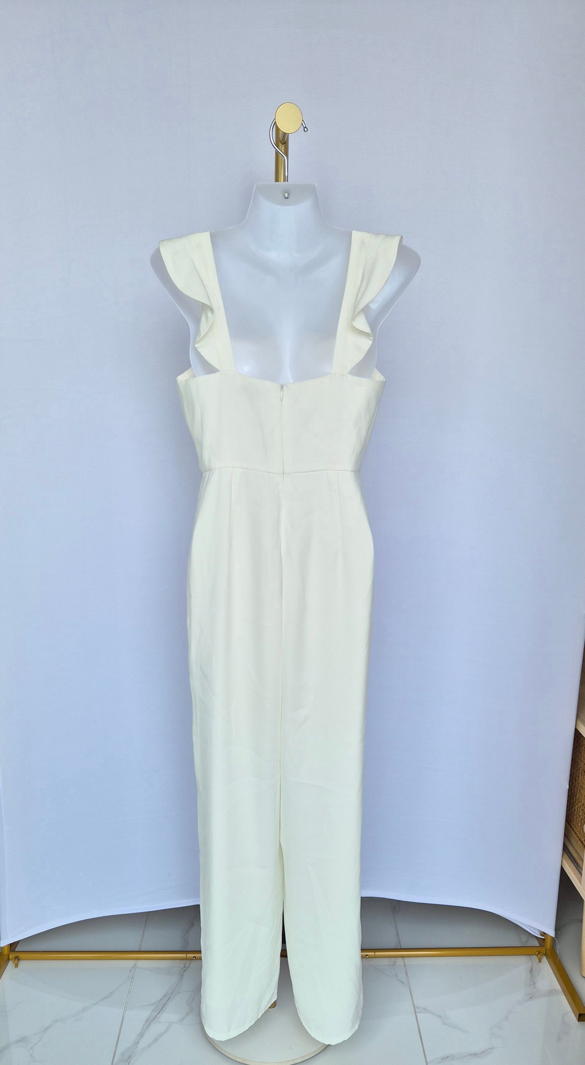Lylas by Love, Bonito White Wide-Leg Jumpsuit (Size S / UK 8)