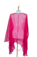 Pink Beaded Chiffon Evening Shawl / Cover-Up