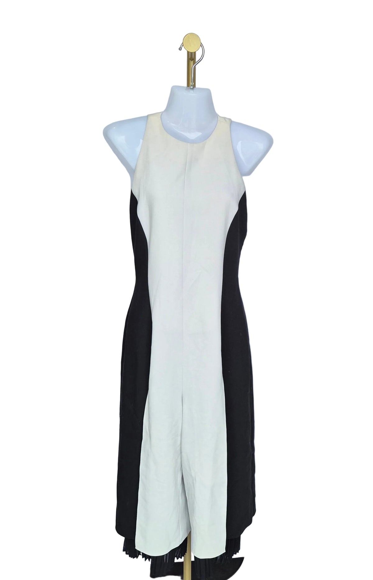 Black & White Colour Block Midi Pant Suit Estimate Size S