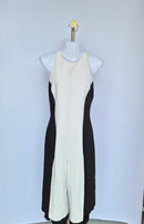 Black & White Colour Block Midi Pant Suit Estimate Size S