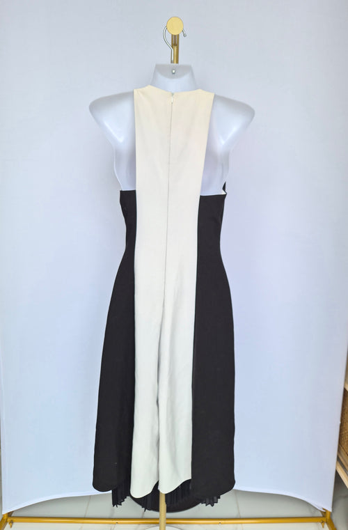 Black & White Colour Block Midi Pant Suit Estimate Size S