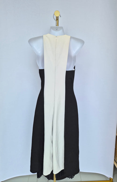 Black & White Colour Block Midi Pant Suit Estimate Size S