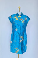 Etho Silk Hand-Drawn Floral Cheongsam Dress (Size S)