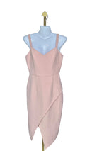 Love, Bonito Blush Pink Asymmetrical Midi Dress (Size S / UK 8)