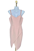 Love, Bonito Blush Pink Asymmetrical Midi Dress (Size S / UK 8)
