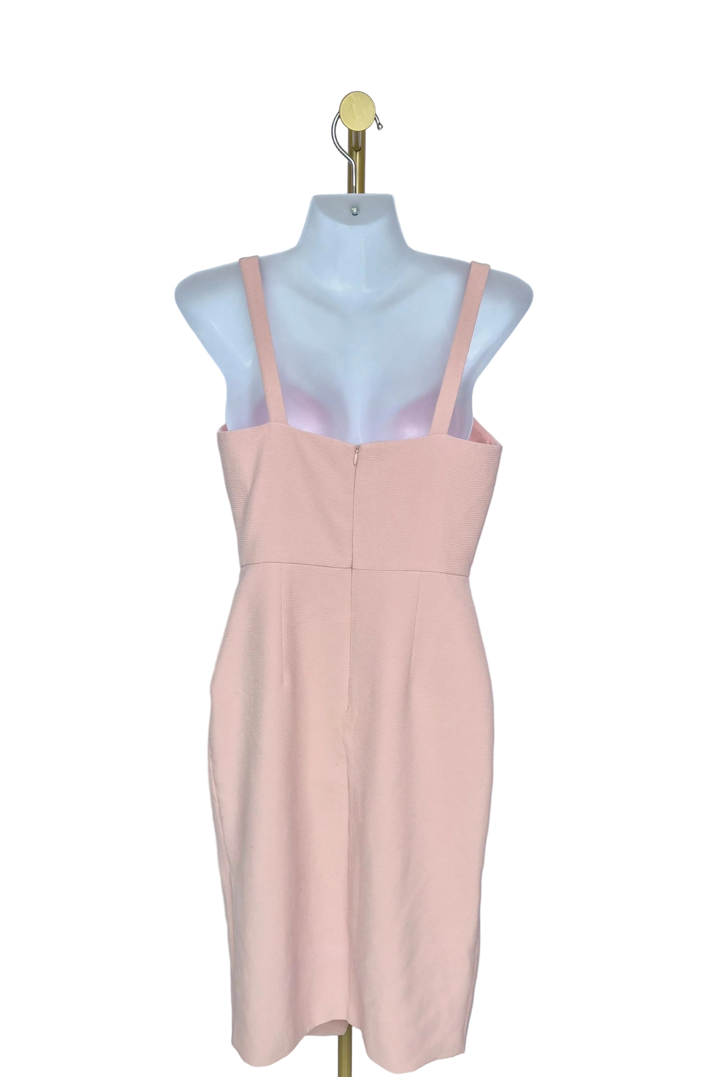 Love, Bonito Blush Pink Asymmetrical Midi Dress (Size S / UK 8)