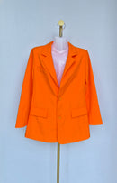 MOHAN HUI YI JIAO Neon Orange Oversized Blazer (Size M)